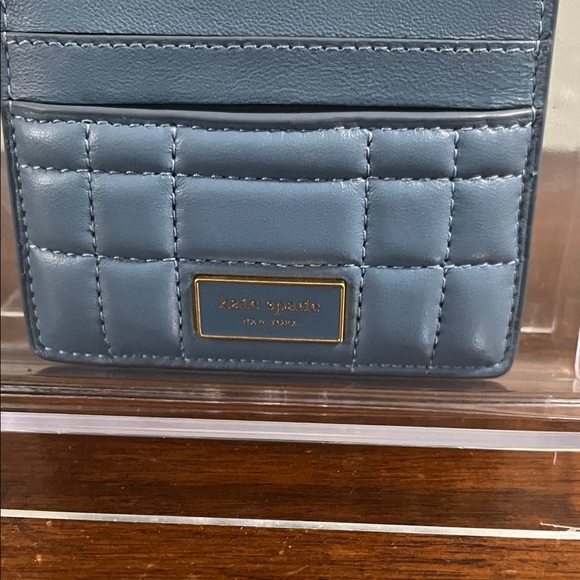 NEW 💎 Kate Spade Quilted Blue Card Holder - Picture 4 of 6